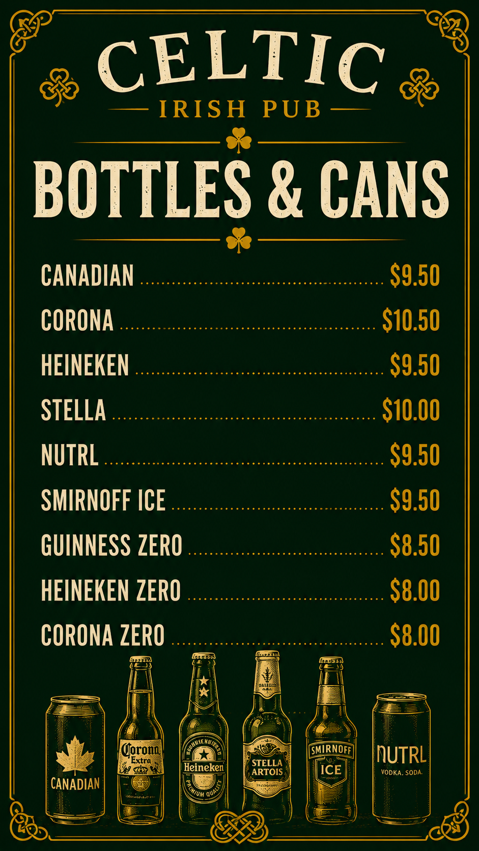 Celtic Irish Pub menu page 13